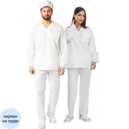 Костюм пекаря универсальный/у05-КБР дл.рук. (р.64-66) р.182-188