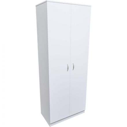 Шкаф SV_двухсекционный для одежды (770х580х2000) ЛДСП 16мм Белый шагрень