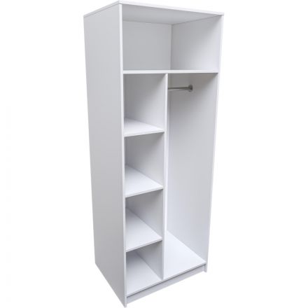 Шкаф SV_двухсекционный для одежды (770х580х2000) ЛДСП 16мм Белый шагрень