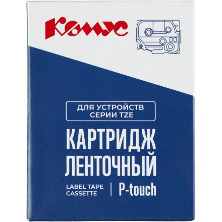 Картридж Комус TZE-715(Brother TZE-715 белый на зеленом ,6мм/8м)