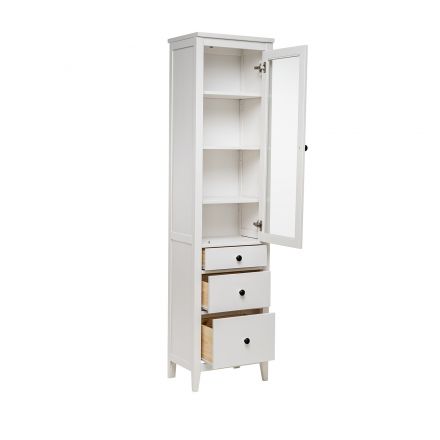 Leset Шкаф-витрина Мира (Шкаф для посуды 13), Белый Leset Шкаф-витрина Мира (Шкаф для посуды 13), Белый