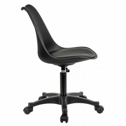 Кресло стул BRABIX "Eames MG-310 PL", пластик черный, экокожа черная, 532927 Кресло стул BRABIX "Eames MG-310 PL", пластик черный, экокожа черная, 532927