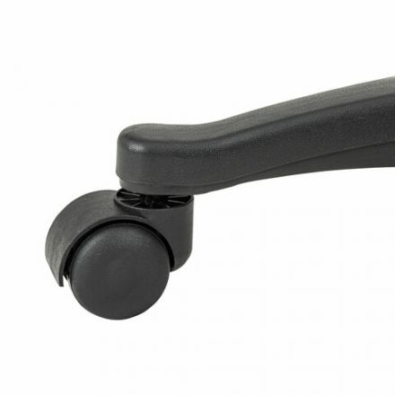 Кресло стул BRABIX "Eames MG-310 PL", пластик черный, экокожа черная, 532927