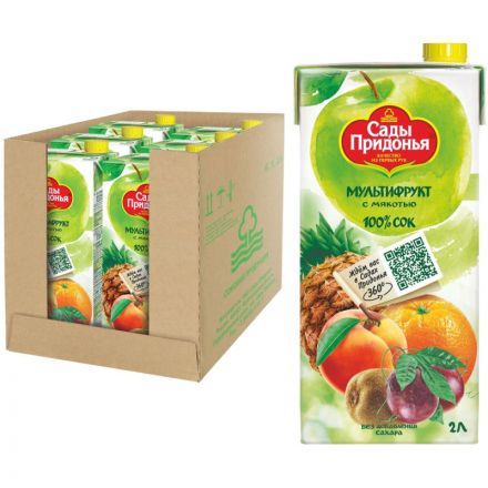 Сок Сады Придонья мультифрукт 2л Сок Сады Придонья мультифрукт 2л