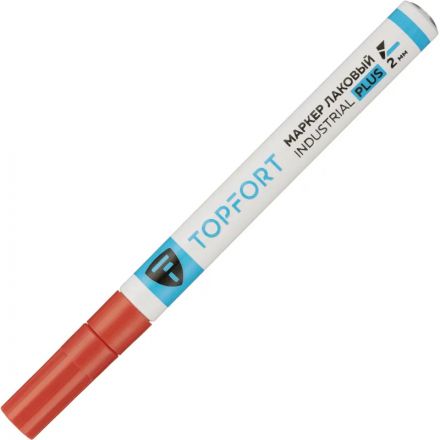 Маркер лаковый TOPFORT Industrial Plus 2 мм красный Маркер лаковый TOPFORT Industrial Plus 2 мм красный