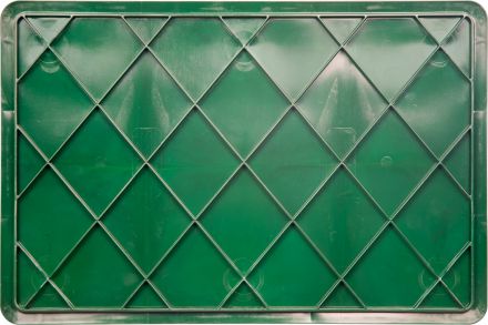 Ящик 600х400х120 мороз. дно сплошное, стенки перфорированные, без ручек  зелёный