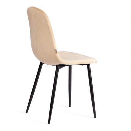 Стул BREEZE (mod. JSC-58) Велюр/металл , 44 х 53 х 86 см, sandy (песочный) HLR6 / черный