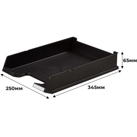 Лоток для бумаг HAN горизонтальный с индексным окном матовый черный Лоток для бумаг HAN горизонтальный с индексным окном матовый черный