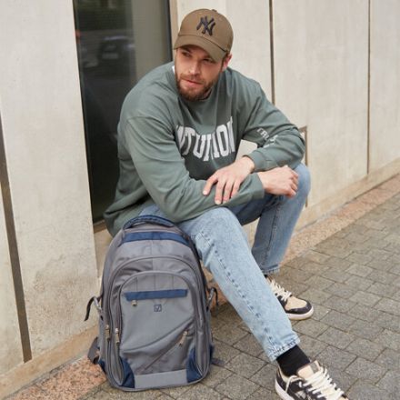 Рюкзак BRAUBERG URBAN универсальный, 2 отделения, "MainStream 1", серо-синий, 45х32х19 см, 224445 Рюкзак BRAUBERG URBAN универсальный, 2 отделения, "MainStream 1", серо-синий, 45х32х19 см, 224445