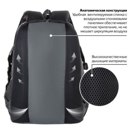 Рюкзак BRAUBERG URBAN универсальный, 2 отделения, "MainStream 1", серо-синий, 45х32х19 см, 224445 Рюкзак BRAUBERG URBAN универсальный, 2 отделения, "MainStream 1", серо-синий, 45х32х19 см, 224445
