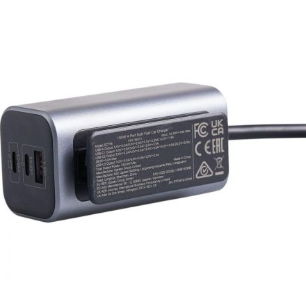 Зарядное устройство Ugreen EC706 (35571)авто;150W 4-PortGaN+USB-A+USB-C сер Зарядное устройство Ugreen EC706 (35571)авто;150W 4-PortGaN+USB-A+USB-C сер