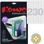Этикетки самоклеящиеся Promega label (Комус) 18х12 мм 230 штук на листе белые с закругленными углами (100 листов в упаковке)
