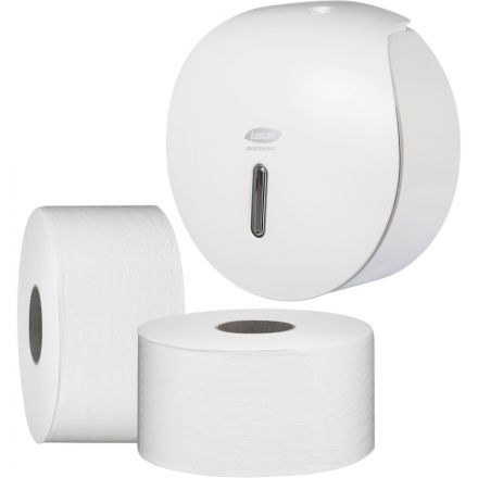 Бумага туалетная д/дисп Luscan Professional 2слбелцелвтул170м 12рул/уп