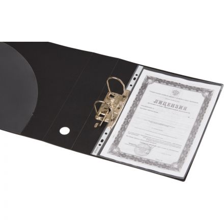 Папка-регистратор А4 80мм Attache на резинке, полифом, черный