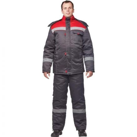 Костюм рабочий зимний з31-КПК сер/красн (р.60-62) 170-176 Костюм рабочий зимний з31-КПК сер/красн (р.60-62) 170-176