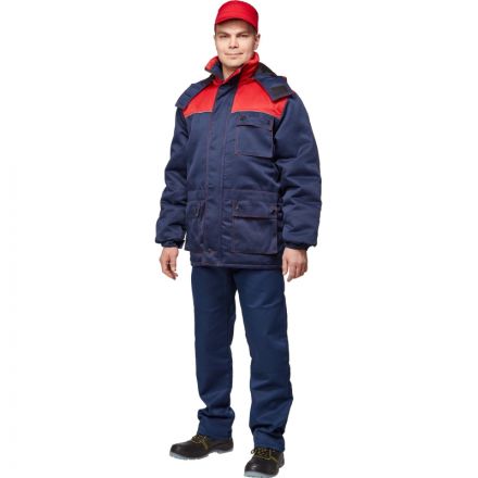 Куртка рабочая зимняя з08-КУ,цв. син/крс (р.44-46) 170-176