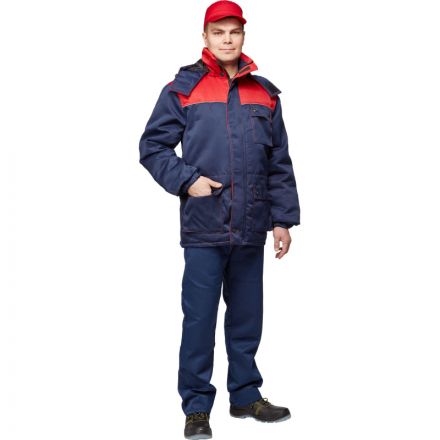 Куртка рабочая зимняя з08-КУ,цв. син/крс (р.44-46) 170-176