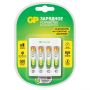 Зарядное устройство GP Е411 + 4шт акк. AAА (HR03) 1000mAh (USB)