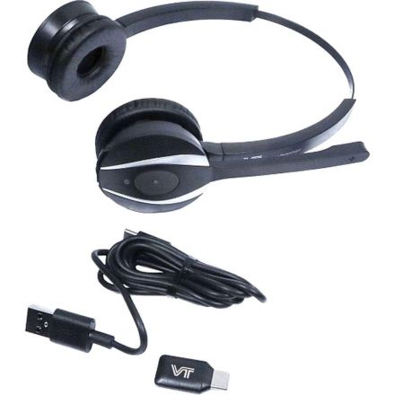 Гарнитура VT VT9200-D, Дуо, HD звук, 30м Bluetooth, USB Type-C Dongle