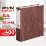 Папка-регистратор 75мм Attache Economy нов мрам А4 красн бум/бум б/мет угол Папка-регистратор 75мм Attache Economy нов мрам А4 красн бум/бум б/мет угол