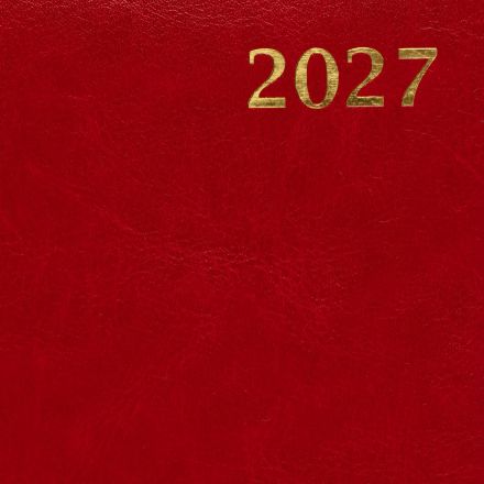 Ежедневник датированный 2027 Attache А5 168л 143x210 бордов (золотист срез)
