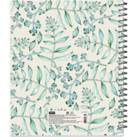 Бизнес-тетрадь Цветы А5 96л,клетка, обл. мел. картон, спираль,белый Бизнес-тетрадь Цветы А5 96л,клетка, обл. мел. картон, спираль,белый