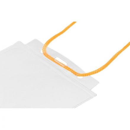 Бейдж Attache горизонтальный 107х83 мм с желтой тесьмой (10 штук в упаковке) СПб