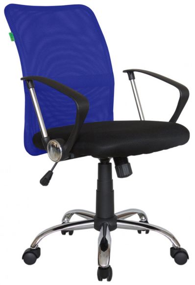 Кресло Smart m RCH 8075 Чёрная ткань/Синяя сетка