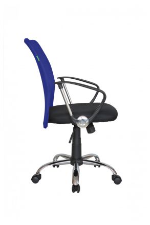 Кресло Smart m RCH 8075 Чёрная ткань/Синяя сетка