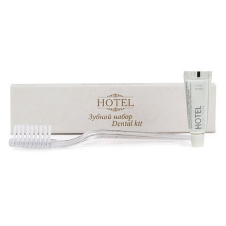 Зубной набор КОМПЛЕКТ 200 шт., HOTEL (зубная щётка + зубная паста 5 г), картон, 2000120