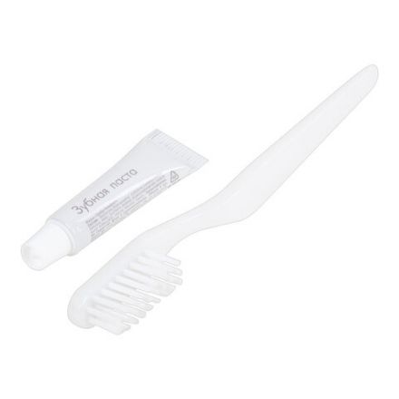 Зубной набор КОМПЛЕКТ 200 шт., HOTEL (зубная щётка + зубная паста 5 г), картон, 4634