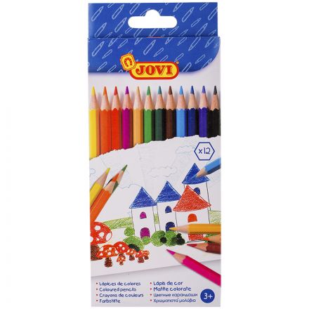 Карандаши цветные JOVI, 12цв., заточен., картон, европодвес Карандаши цветные JOVI, 12цв., заточен., картон, европодвес
