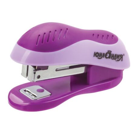 Степлер №10 МИНИ ЮНЛАНДИЯ, до 15 листов, с антистеплером, эргономичный, фиолетовый, 228492 Степлер №10 МИНИ ЮНЛАНДИЯ, до 15 листов, с антистеплером, эргономичный, фиолетовый, 228492