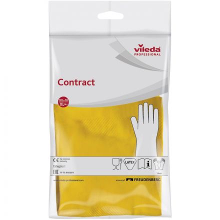 Перчатки резиновые ViledaProfesКонтракт латекс хлоп.напыл желт рXL102588,ПС Перчатки резиновые ViledaProfesКонтракт латекс хлоп.напыл желт рXL102588,ПС