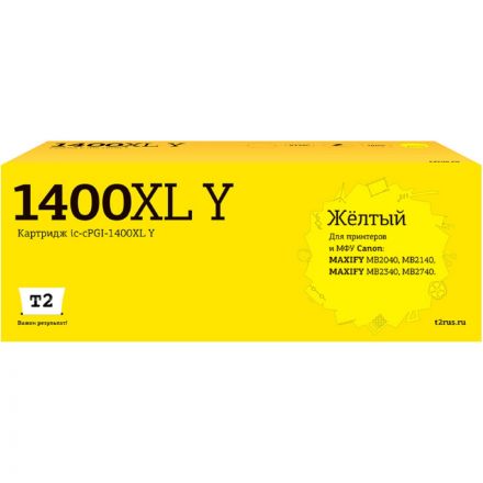 Картридж струйный T2 (IC-CPGI-1400XL Y) жел.для Canon MB2040/MB2140/MB2740 Картридж струйный T2 (IC-CPGI-1400XL Y) жел.для Canon MB2040/MB2140/MB2740