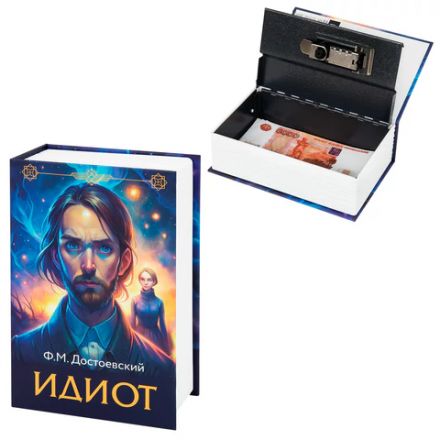 Сейф-книга "Идиот", 55х115х180 мм, кодовый замок, BRAUBERG, 291354 Сейф-книга "Идиот", 55х115х180 мм, кодовый замок, BRAUBERG, 291354