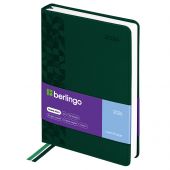 Ежедневник датированный 2026г., А5, 184л., кожзам, Berlingo "Vivella Prestige", зеленый