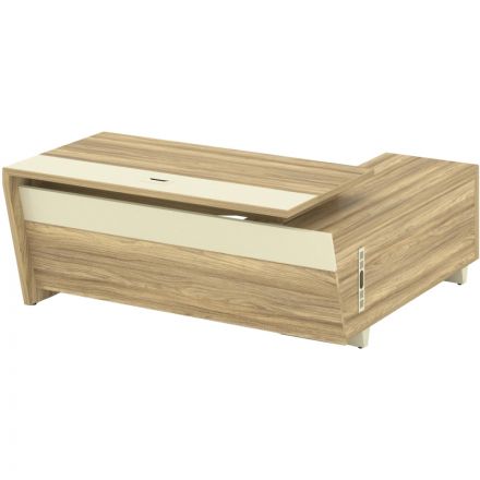 Стол Corner руковод. с оп.тумбой лев COR.SRT-18 (L) Гикори пес/Ваниль/В.мет Стол Corner руковод. с оп.тумбой лев COR.SRT-18 (L) Гикори пес/Ваниль/В.мет