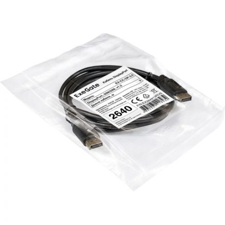 Кабель DisplayPort ExeGate EX-CC-DP-3.0 (20M/20M, 3м, v1.2) EX284913RUS Кабель DisplayPort ExeGate EX-CC-DP-3.0 (20M/20M, 3м, v1.2) EX284913RUS