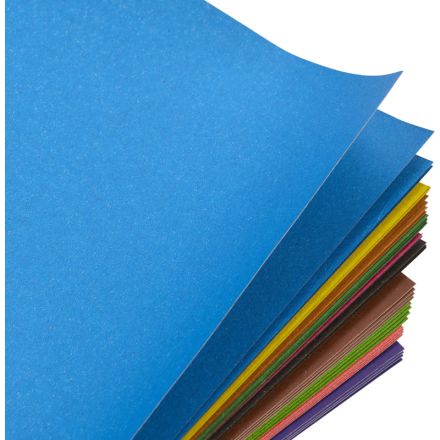 Картон цветной №1School 50л 10цвет А4 немелов Отличник, пакет