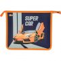 Папка для тетрадей №1School Super car,А5,молния, пластик, ПТ-713