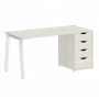 Home Office Стол письменный VR.SP-3-158.4.A Дуб наварра/Белый металл 1580*720*750