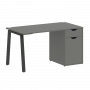 Home Office Стол письменный VR.SP-3-138.1.A Металлик/Антрацит металл 1380*720*750