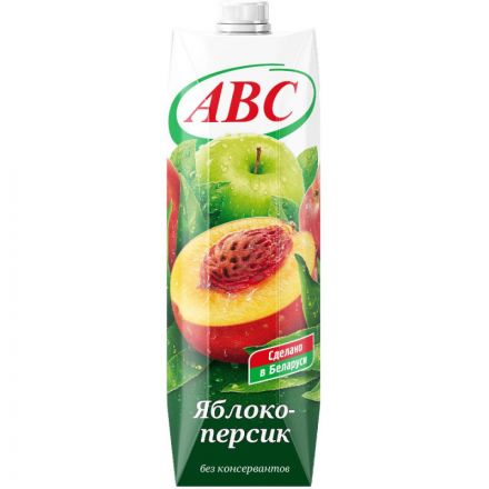 Нектар АВС яблочно-персиковый с мякотью гомогенизир. стерилиз.1л