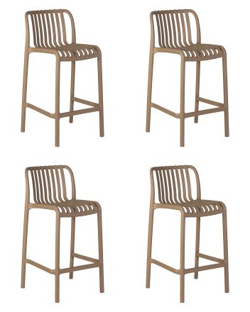 Набор 4 шт Стул полубарный DOBRIN CHLOE, бежевый