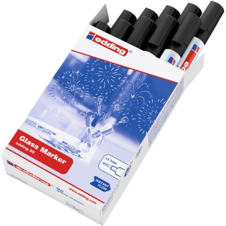 Маркер для стеклянных досок EDDING E-95/001 черный 1,5-3мм круг. наконечник Маркер для стеклянных досок EDDING E-95/001 черный 1,5-3мм круг. наконечник