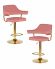 Набор 2 шт Стул барный DOBRIN CHARLY GOLD, розовый велюр (MJ9-32)