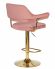 Набор 2 шт Стул барный DOBRIN CHARLY GOLD, розовый велюр (MJ9-32)