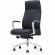 Кресло ЮФК Комус Мебель Easy Chair 501, экокожа, черный, алюминий