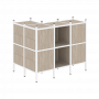 Loft Угловой внешний стеллаж наборный VR.L-51 Дуб аттик/Белый металл 862*1278*1047